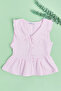 Ruffled Peter Pan collar Muslin Fabric Girls' Shirt - 3