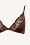 Lace Detailed Satin Coverless Padless Underwireless Bralet F9387Ax26Sm - 8