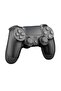 وحدة تحكم لاسلكية لجهاز PS4، مع شريط إضاءة مدمج، ومنفذ صوت، وشحن USB