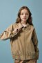 Water Repellent Shirt Collar Zippered Coat Girl Child G5217A826Sp