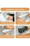 Kitchen Spice Rack, Double Layer Space Aluminum Condiment Organizer with Spoons, Gray - 7