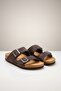 Anatomical Natural Cork Sole Suede Leather Slippers - 5