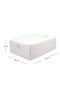 Set of 4 White Gray Striped Base Six Organizer Bags - 6