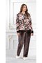 Plus Size Oversized Velvet Long Sleeve Pajama Set B89-68