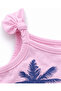 Girls' Double Summer Set – Pink T-Shirt with Straps & Ecru Shorts – 100% Cotton - 7