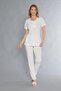 Short Sleeve Classic Zakkum Lace Detail Pjs Set 88-120 - 4