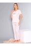Short Sleeve Crew Neck Pajama Set - Summer Heart Pattern Soft Milan Fabric - 58-02 - 2
