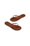 Women's Classic Tan Stylish Daily Flip Flops - 3