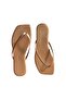 Women's Square Toe Flip-Flops Rose Stylish Daily Slippers - 3