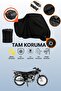 Black Rear Bag and Lock Compatible Arora Ar 100-8 Classic Wire Compatible Motorcycle Tarpaulin