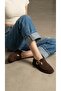 Women's Brown Suede Buckled Closed Front Ballet Flats Shoes 1cm Byndzi̇nt01 - 3