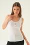 White Front Button Detail Athlete 634 - 4