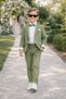 Boy's Flamlı Linen Casual Jacket Suit /Shirt,Pants,Jacket,Bow Tie for Holiday,Wedding,Graduation - 5