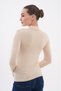 100% Viscose Beige Women's Bodysuit with Finger Detail – Long Sleeves |   Flexible and Soft Fabric - 5
