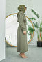 6625-Sashed Trench Coat Khaki - 2