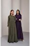 6531-Berlin Hooded Raglan Sleeve Dress Khaki - 6