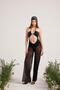 Beli Rope Detailed t Tulle Pareo Shirred Trousers Black - 2
