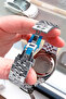Men's Wristwatch 3 Atm Water Resistant Silver Color Steel Band Cbk443 - 5