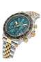 Sapphire Glass Sports Silver - Gold - Green Men's Wristwatch Nc34-29B843-Cnbm - 2