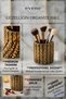 Makeup Organizer Makeup Brush Holder Makeup Organizer Organizer Gold Antique Color Model 91 - 5