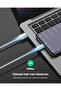 كابل USB-C ذكر إلى USB 2.0 ذكر مضفر من الألومنيوم بطول 3 متر - فضي - 4