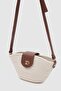 Gabri Covered Straw Crossbody Bag Mink - 2
