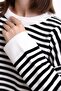 Striped Oversize Knitwear Sweater 6336 Ecru-Black - 2