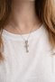 Steel Silver Stone Lock Model Lola Necklace - Does Not Tarnish - - 2
