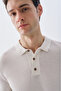 Men's Black Polo Collar Short Sleeve Knit Sweater - 4