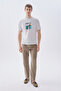 Men's Mink Color Straight Fit Linen Blend Trousers - 3