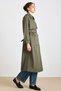 Water-Repellent Style Trench Coat with Raglan Sleeves, Cape and Epaulet Detail Khaki 6809 - 5