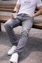 Slim Fit Jean Joe Regular Waist Slim Fit Stretchy Jeans C304-Light-Gray - 2