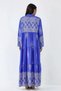 Buttoned V-Neck Patterned Maxi Dress - 3