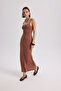 Ferry Brown Basic Dress - 2