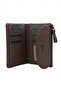 Genuine Leather Wallet Tan - 10 Card Holders, Magnetic Closure, Zippered Coin Compartment - 4