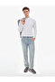 Ecru Slim Fit Quarter Collar Basic Knitwear Sweater 50314188-Vr019 - 5