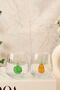 Mixed Fruit Glass Figured Coffee Side Water Glass Set of 6 - 3