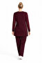 Women's mid-age combed cotton tunic and pants set 30594 - 6