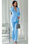 Women's Jacket Trousers Set Baby Blue