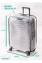 Transparent Luggage Cover and Suitcase Cover with Colorful Piping * Blue Pvc Waterproof, Dirt-Repellent, Easy to Clean * Transparent * 👉   Anti-Scratch - 3
