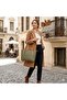 Original Just Polo Women's Patterned Shoulder Bag – Premium Leather-Look , Large Volume, Elegant Design