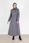 Belted Button Detail Coat 10459