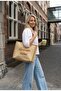 Women's Straw Bag Bag – Large Size, Suitable for Daily and Beach Use, Natural Textured Tote Bag - 2