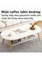 2-Tier Oval Coffee Table, Center Table with Open Shelf & Wood Legs for Home Office - 5