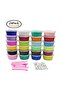24-Piece Colorful Fluffy Slime & Soft Clay DIY Modeling Set for Kids, Creative Play Kit