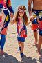 Tights Sleeveless Cobalt Blue Girl's Swimsuit K2320