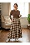 Plaid long skirt