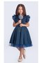 Glittery Shanzelize Girls' Evening Dress M00669 INDIGO