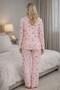 Women's 2043-6 Long Sleeve Front Buttoned Bamboo Stretch Fabric Pajama Set - 3