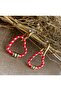 Women's Pink Heart Earrings - 3